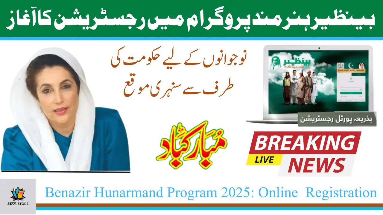 Benazir Hunarmand Program 2025: Online Tehsil Office Registration